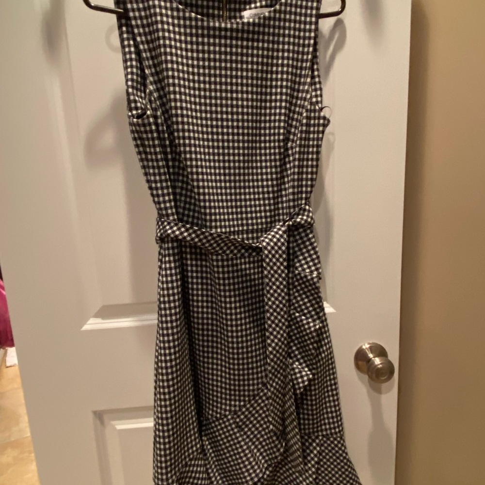 Calvin Klein Elegant Black and Checkered Women's DressNWOT